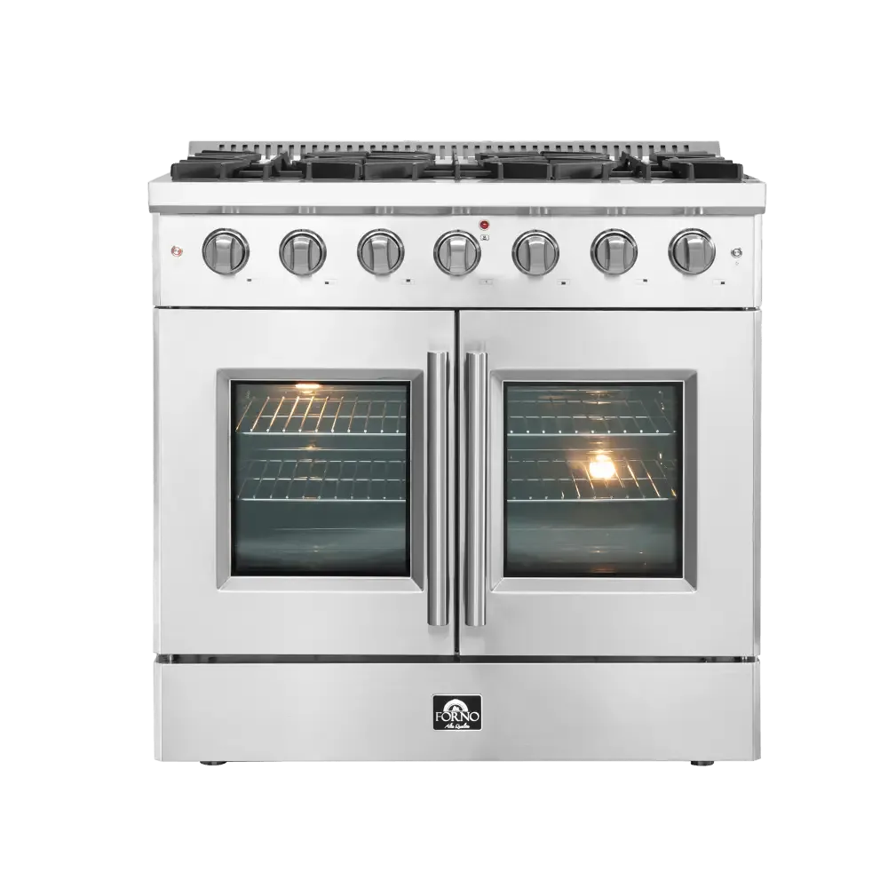Forno Galiano 36 Inch Freestanding French Door Gas Range