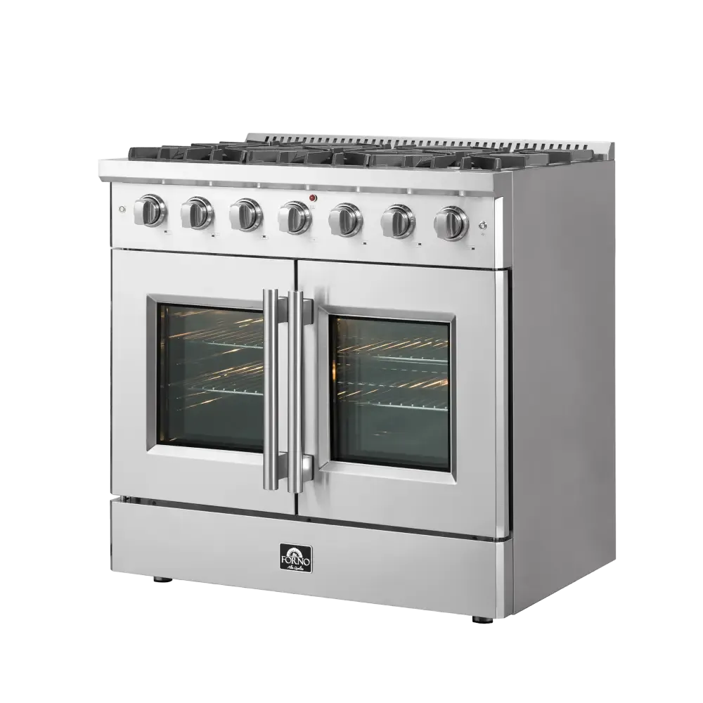Forno Galiano 36 Inch Freestanding French Door Gas Range