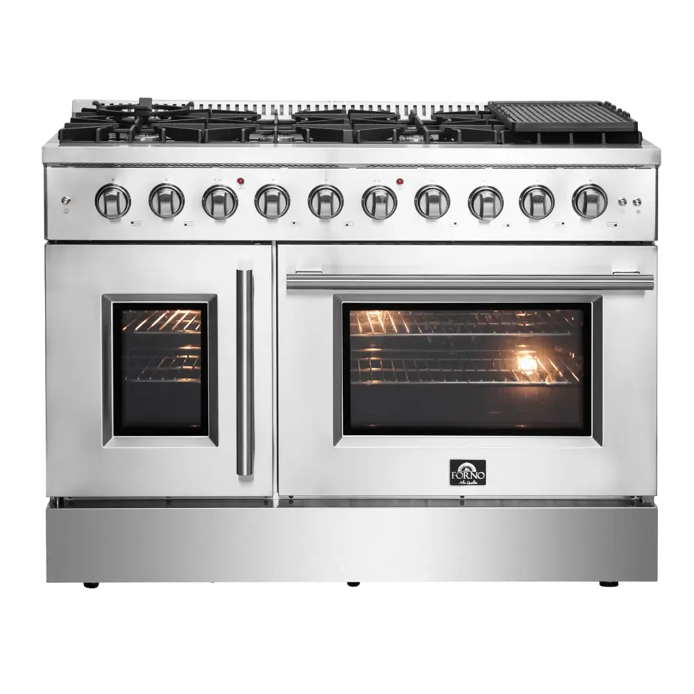 Forno Galiano 48″ Freestanding French Door Gas Range