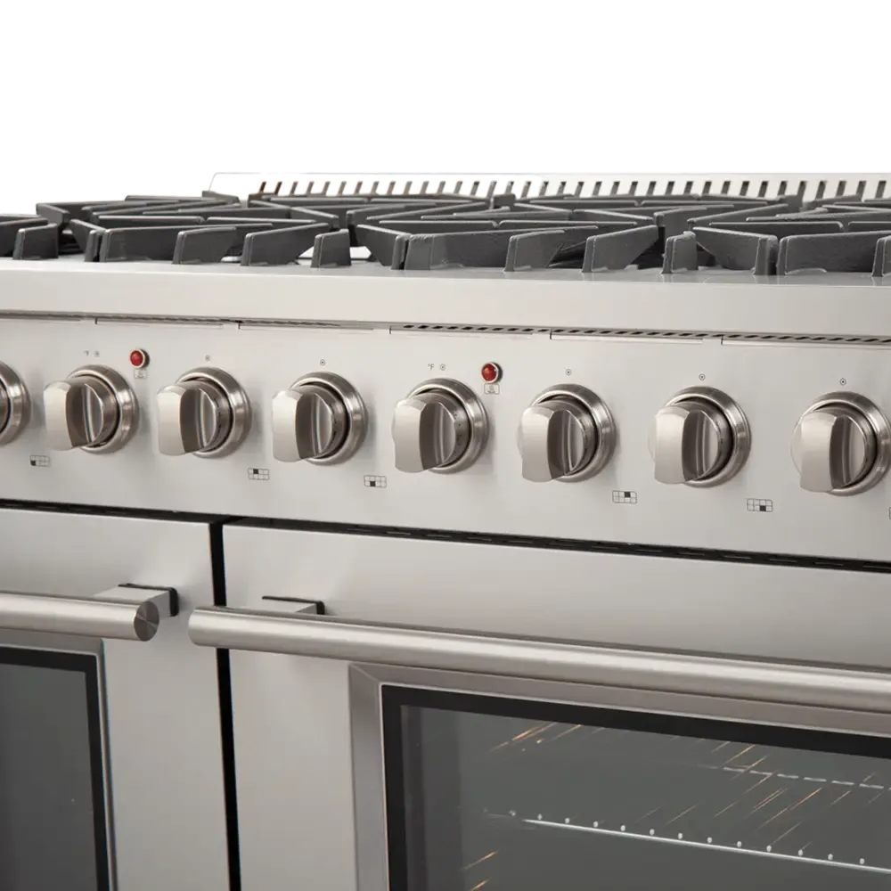 Forno Galiano 48 Inch Freestanding Gas Range with Colored Doors