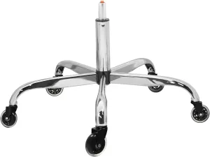 Frassie 28 Inch Office Chair Metal Base Replacement Heavy Duty Computer Chair Base Part with 5 Casters 1 Gas Lift Cylinder (Silver)