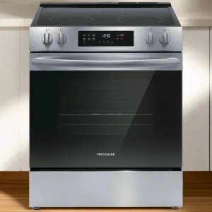 Frigidaire FCFE306CAS Electric Range, 30 inch Exterior Width, 5 Burners, 5.3 cu. ft. Capacity, Storage Drawer, 1 Ovens, Stainless Steel colour