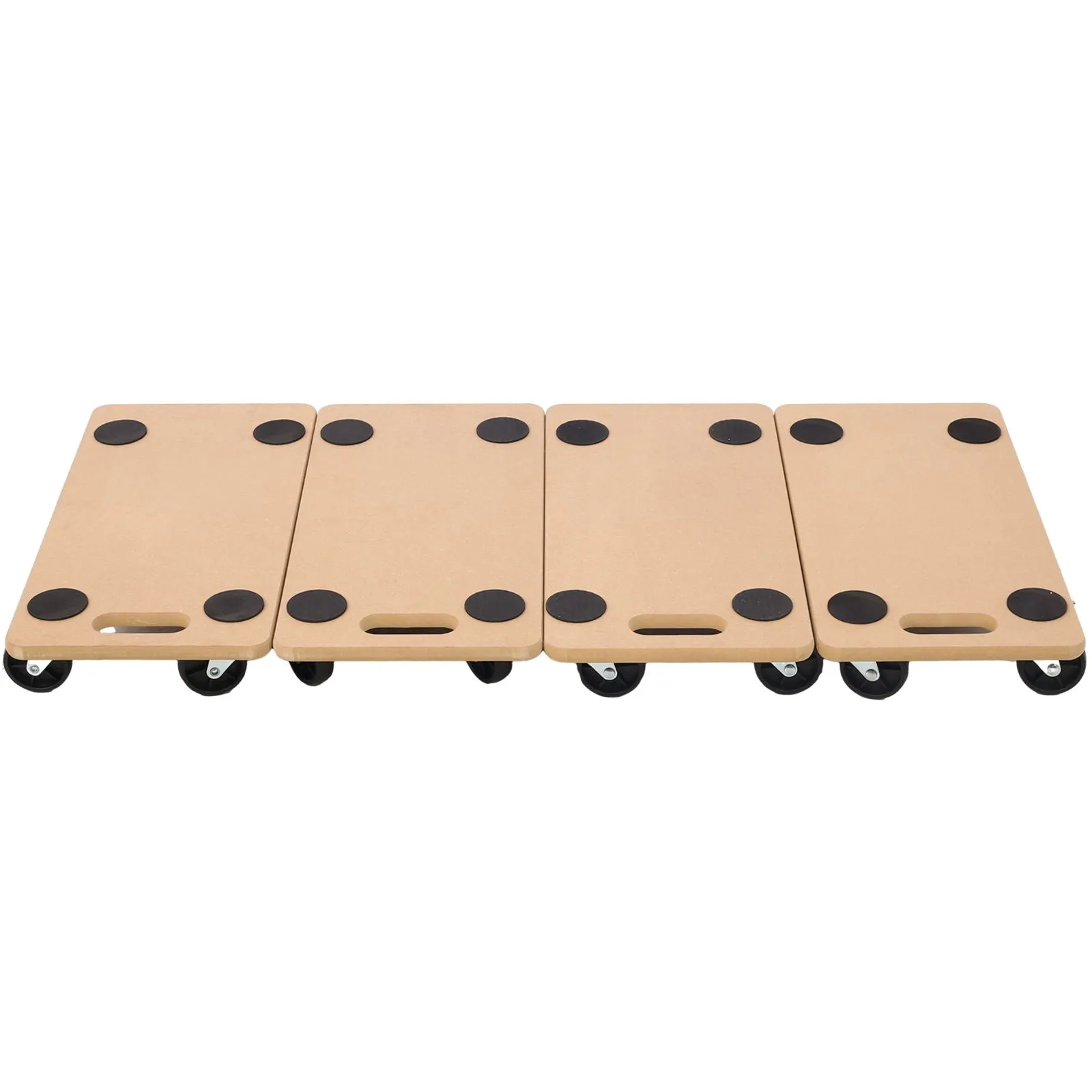 Furniture Moving Dolly, Heavy Duty Wood Rolling Mover With Wheels For Piano Couch Fridge Heavy Items, Securely Holds 500 Lbs (Set of 4) - Natural