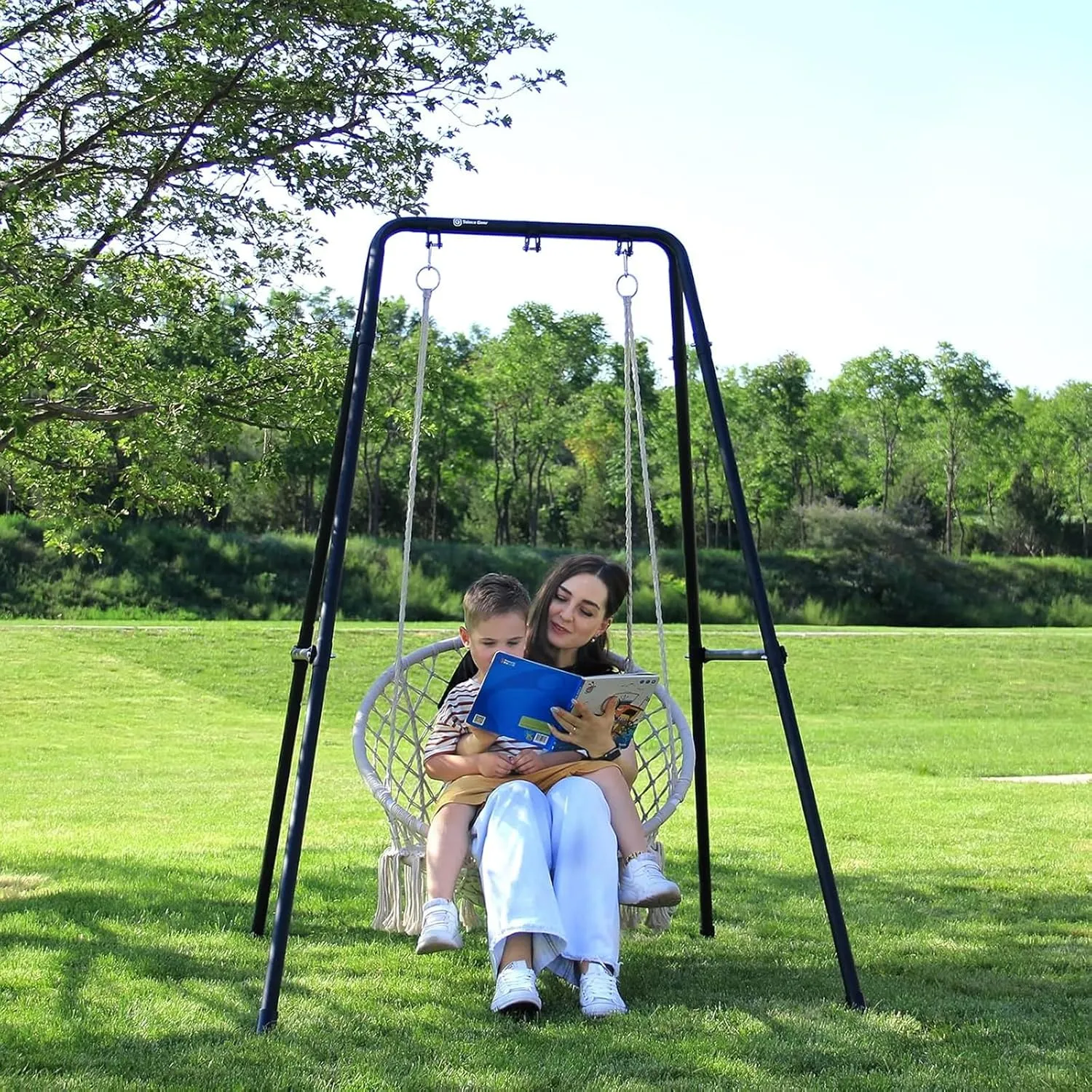 G TALECO GEAR Hammock Chair Stand,Heavy-Duty Steel Hammock Stand,300LBS Multi-Use Swing Stand for Outdoor Indoor，Hammock Chair not Include (Black)