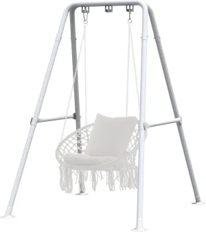 G TALECO GEAR Hammock Chair Stand,Heavy-Duty Steel Hammock Stand,300LBS Multi-Use Swing Stand for Outdoor Indoor，Hammock Chair not Include (White)