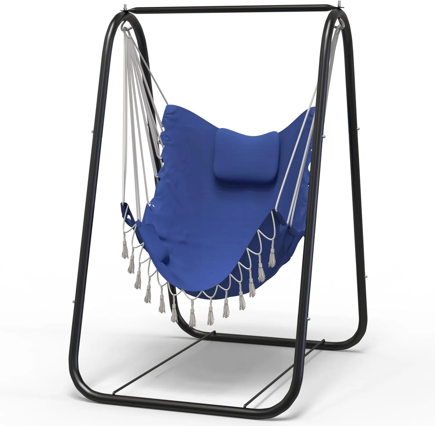 G TALECO GEAR Hammock Chair with Stand,Heavy-Duty and Rustproof Hanging Chair with Stand,Hammock Swing Chair Stand,for Indoor Outdoor Patio Yard Garden Porch (Blue)