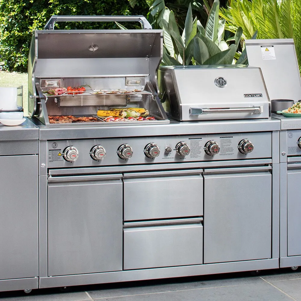 Gasmaster Hero Twin Hood 6 Burner BBQ Kitchen 1