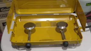 Gasmate 2 Burner Portable Camping Stove / Fine Burner Adjustment Controls
