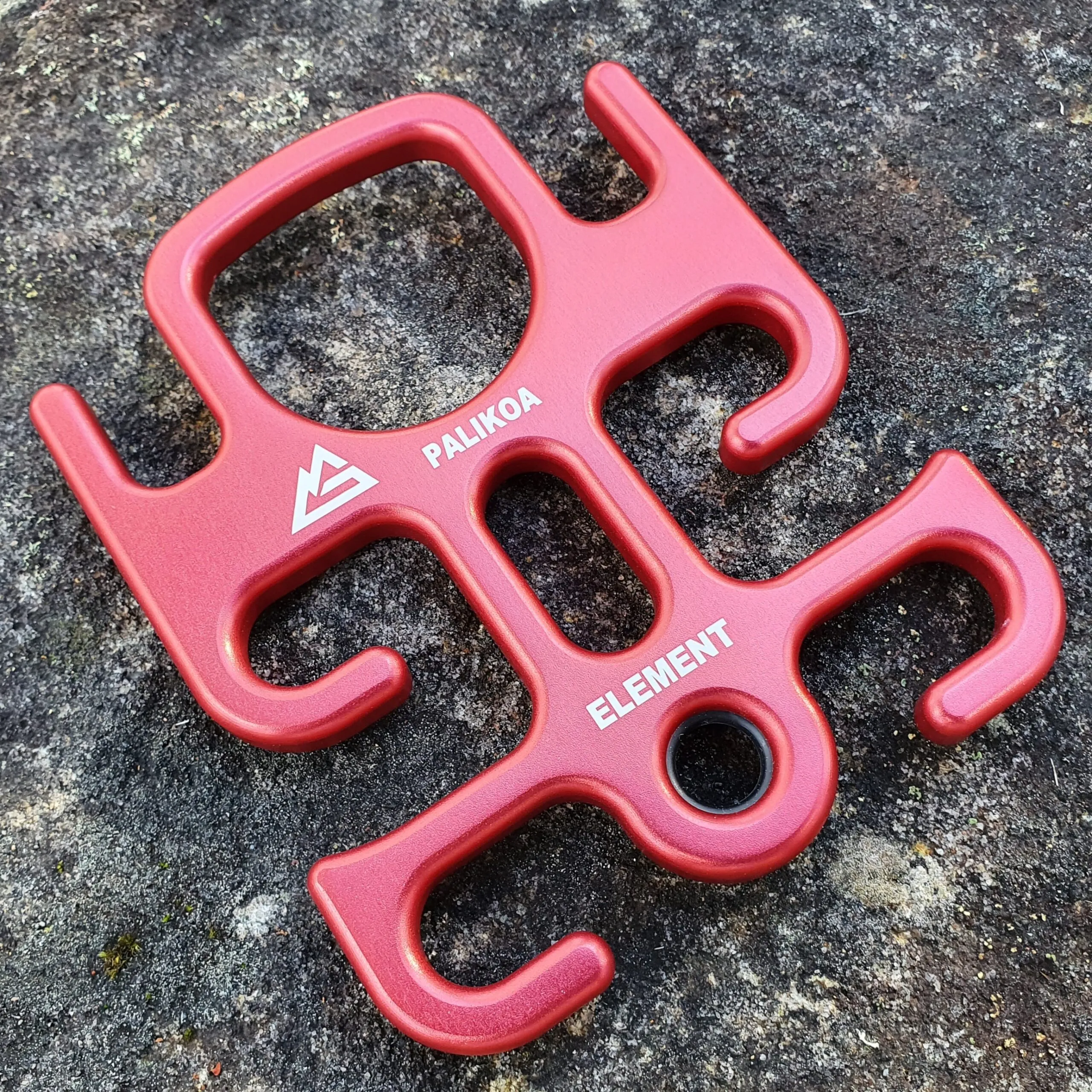GLACIER BLACK PALIKOA ELEMENT DESCENDER RED