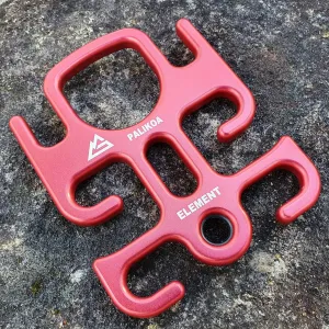 GLACIER BLACK PALIKOA ELEMENT DESCENDER RED