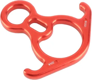 GLOGLOW 50KN Heavy Duty Figure 8 Rope Descender for Climbing and Rescue, Aluminum Alloy Climbing Rappel Ring for Rock Climbing and Fire Rescue