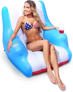 GoFloats Lazy Buoy Floating Pool Lounge Chair with Cup Holders for Adults - The Most Comfortable Pool Chair Float EVER