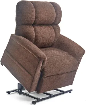 Golden Technologies Comforter PR531-M26 Medium Extra Wide 26 inch PR-531 Heavy Duty Dual Motor 500 lb. Weight Capacity Power Lift Chair Recliner - Bittersweet Dark Brown Fabric (Hazelnut)
