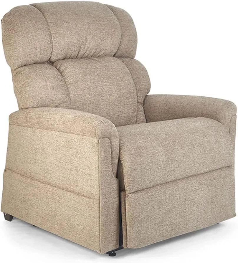 Golden Technologies Comforter PR531-M26 Medium Extra Wide 26 PR-531 Heavy Duty Dual Motor 500 lb. Weight Capacity Power Lift Chair Recliner - Sandstorm Tan Fabric, Standard Ground Curbside