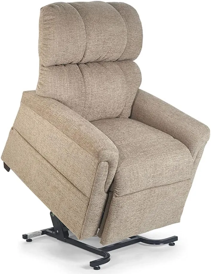 Golden Technologies Comforter PR531-M26 Medium Extra Wide 26 PR-531 Heavy Duty Dual Motor 500 lb. Weight Capacity Power Lift Chair Recliner - Sandstorm Tan Fabric, Standard Ground Curbside