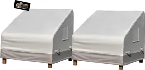 GORILLA GRIP Waterproof Large Outdoor Chair Cover, 2 Pack, 40 Inch, Adjustable Furniture Cover Sets for Winter, Keep Cushions Dry, Protects from Sun, Snow, Rain, Windproof, UV Coated