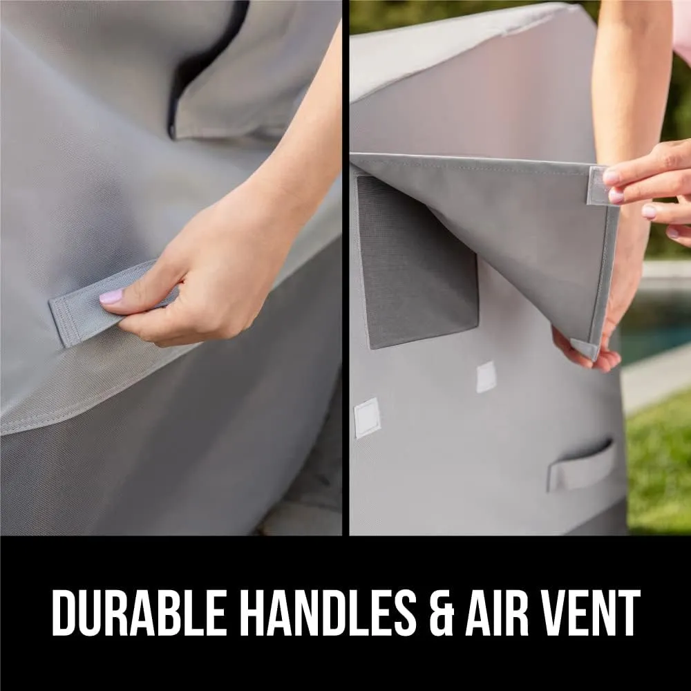 GORILLA GRIP Waterproof Large Outdoor Chair Cover, 2 Pack, 40 Inch, Adjustable Furniture Cover Sets for Winter, Keep Cushions Dry, Protects from Sun, Snow, Rain, Windproof, UV Coated