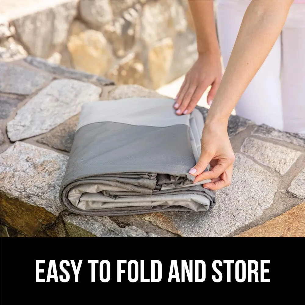 GORILLA GRIP Waterproof Large Outdoor Chair Cover, 2 Pack, 40 Inch, Adjustable Furniture Cover Sets for Winter, Keep Cushions Dry, Protects from Sun, Snow, Rain, Windproof, UV Coated