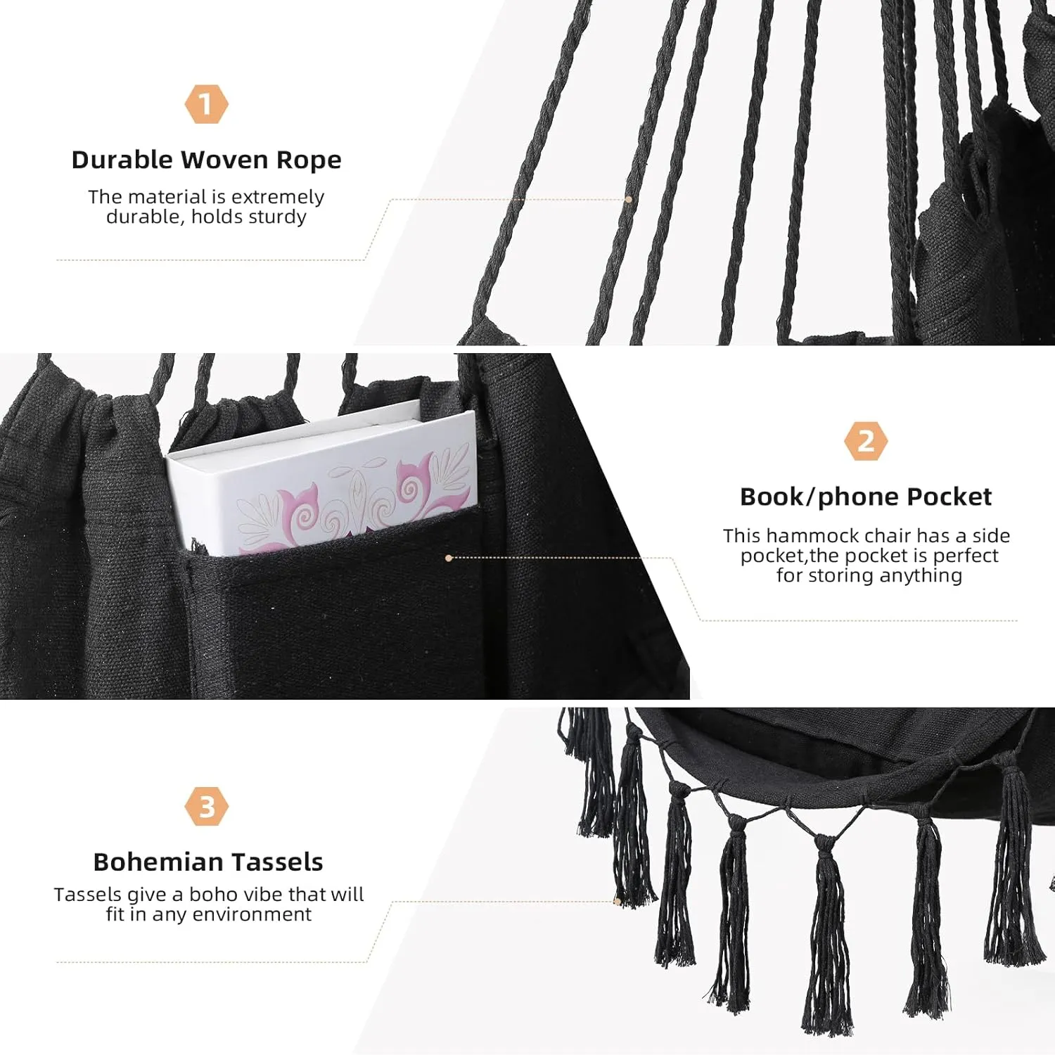 GOUTIME Hanging Chair Stand,C Hammock Swing Egg Chair Stand Frame Holder for Indoor Outdoor,Max Load 330 LBS