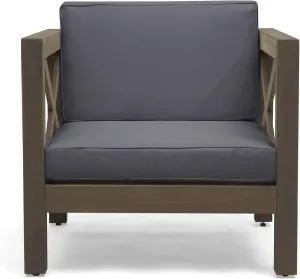 Great Deal Furniture 308360 Patio Lounge Chairs, Gray Finish   Dark Gray