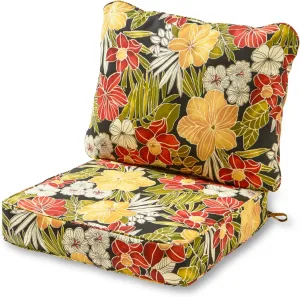 Greendale Home Fashions 2-Piece Outdoor Deep Seat Cushion Set, Aloha