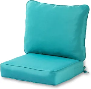 Greendale Home Fashions 2-Piece Outdoor Deep Seat Cushion Set, Arctic