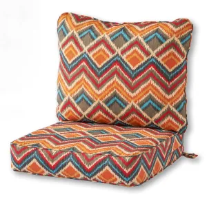 Greendale Home Fashions 2-Piece Outdoor Deep Seat Cushion Set, Aztec