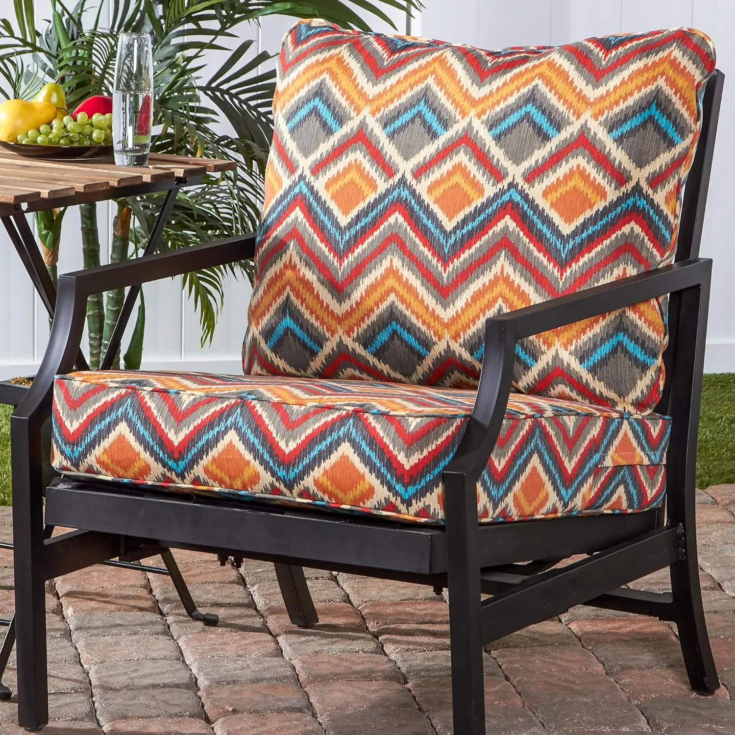 Greendale Home Fashions 2-Piece Outdoor Deep Seat Cushion Set, Aztec