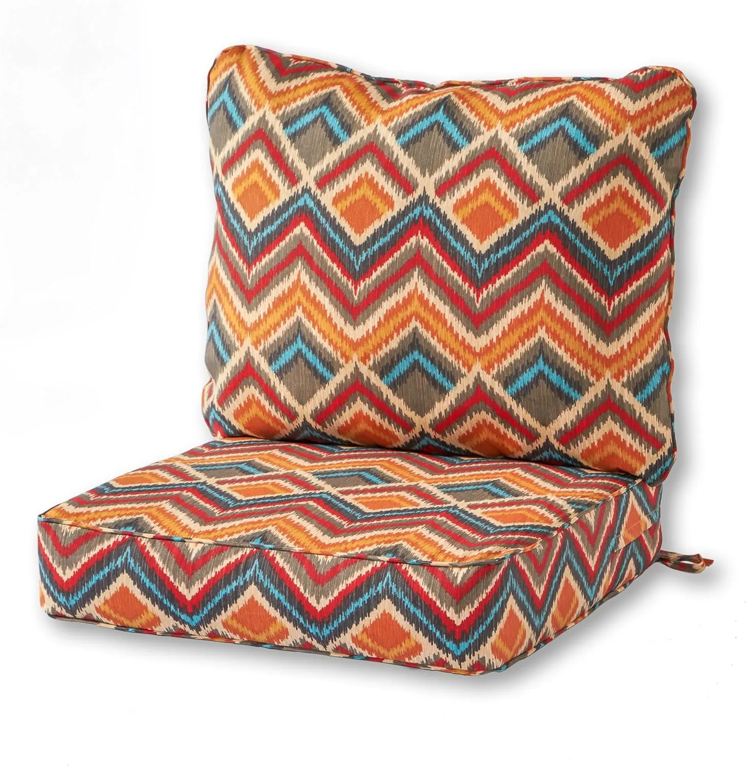 Greendale Home Fashions 2-Piece Outdoor Deep Seat Cushion Set, Aztec