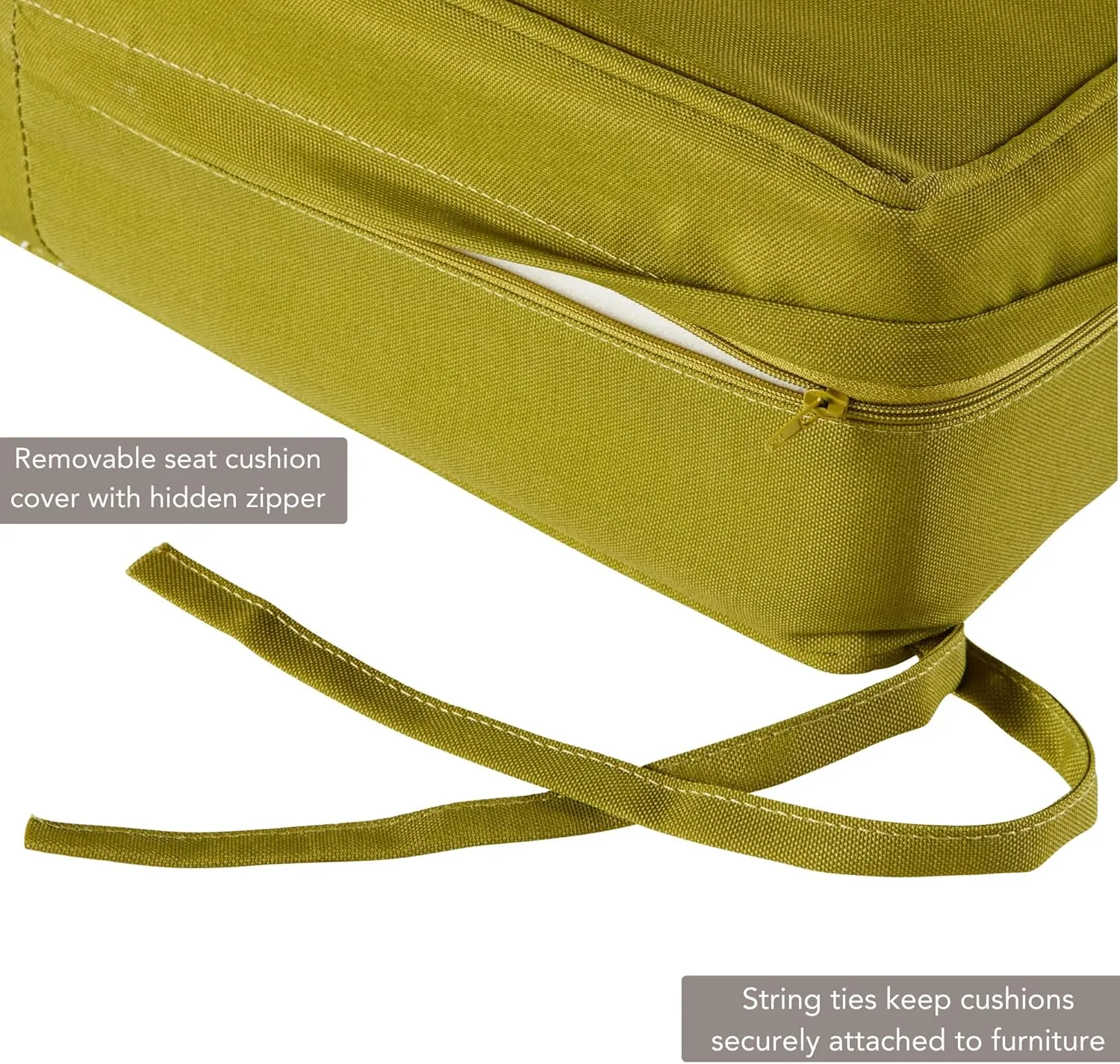 Greendale Home Fashions 2-Piece Outdoor Deep Seat Cushion Set, Lime