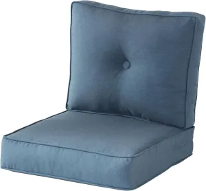 Greendale Home Fashions Outdoor 2-Piece Sunbrella Deep Seat Cushion Set, Spectrum Denim