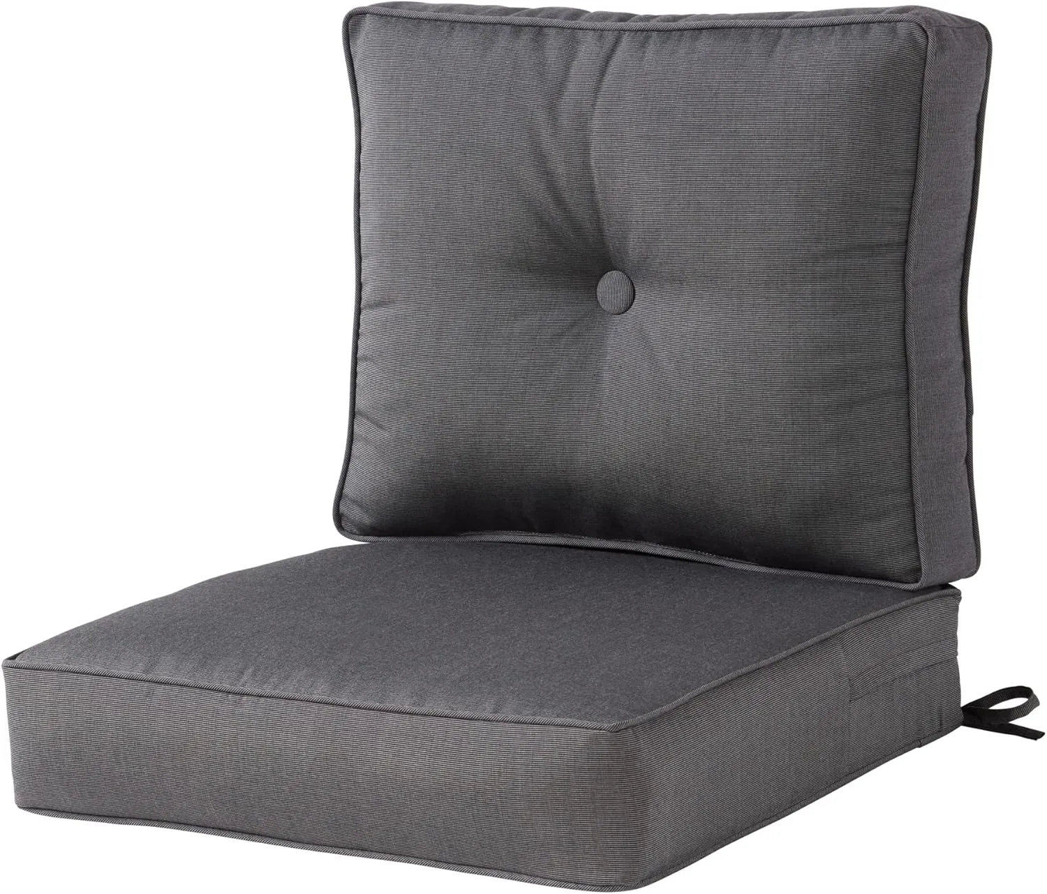Greendale Home Fashions Outdoor 2-Piece Sunbrella Premium Deep Seat Cushion Set, Canvas Coal