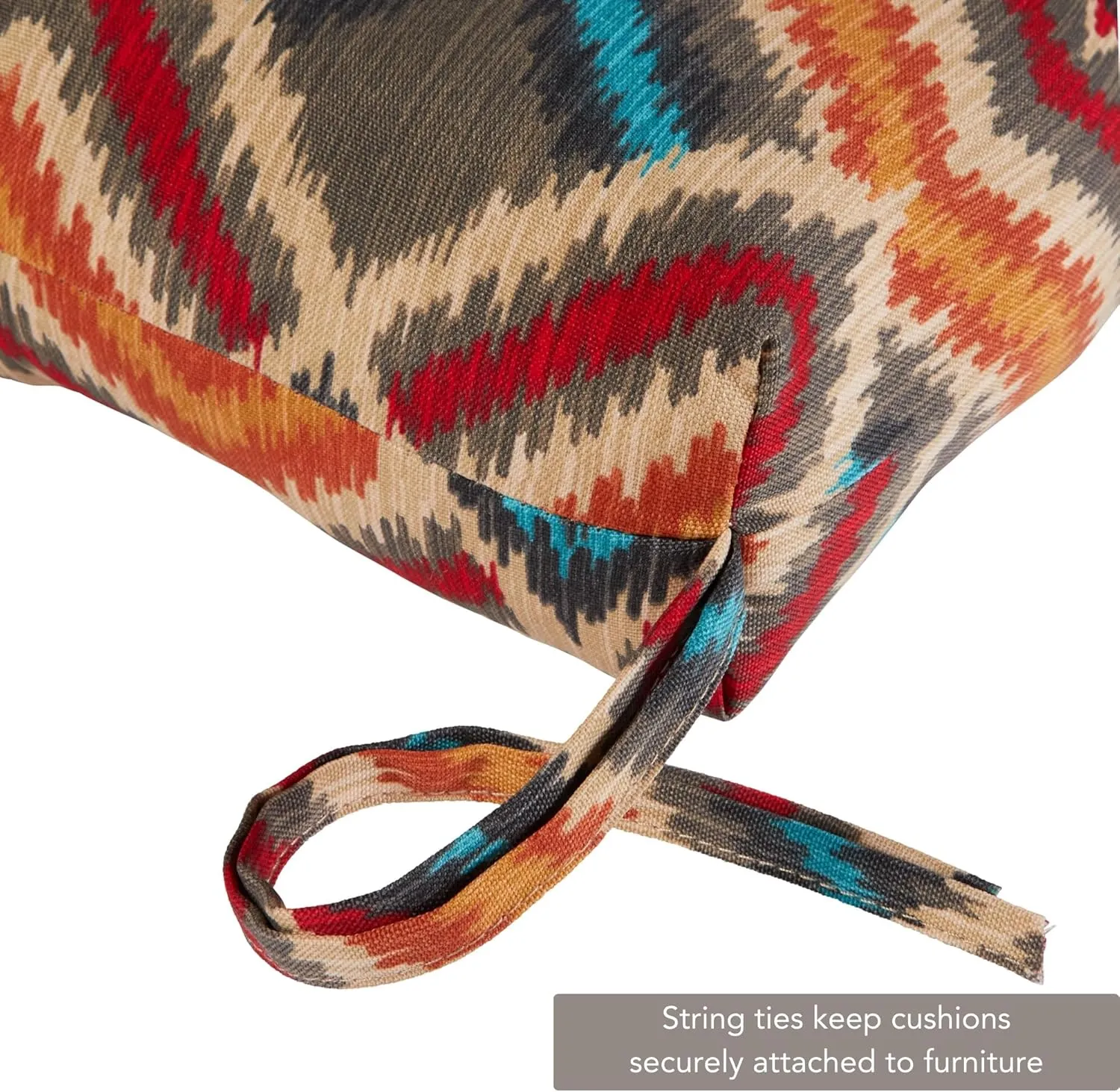 Greendale Home Fashions Outdoor 44 x 22-inch High Back Chair Cushion, Set of 2, Aztec 2 Count