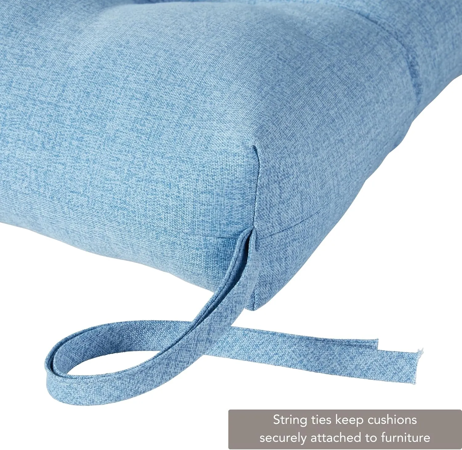 Greendale Home Fashions Outdoor 44 x 22-inch High Back Chair Cushion, Set of 2, Blue Heather 2 Count
