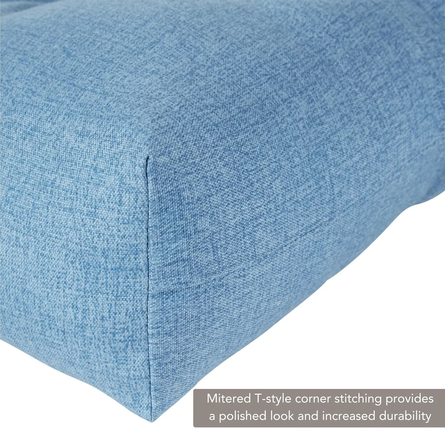Greendale Home Fashions Outdoor 44 x 22-inch High Back Chair Cushion, Set of 2, Blue Heather 2 Count
