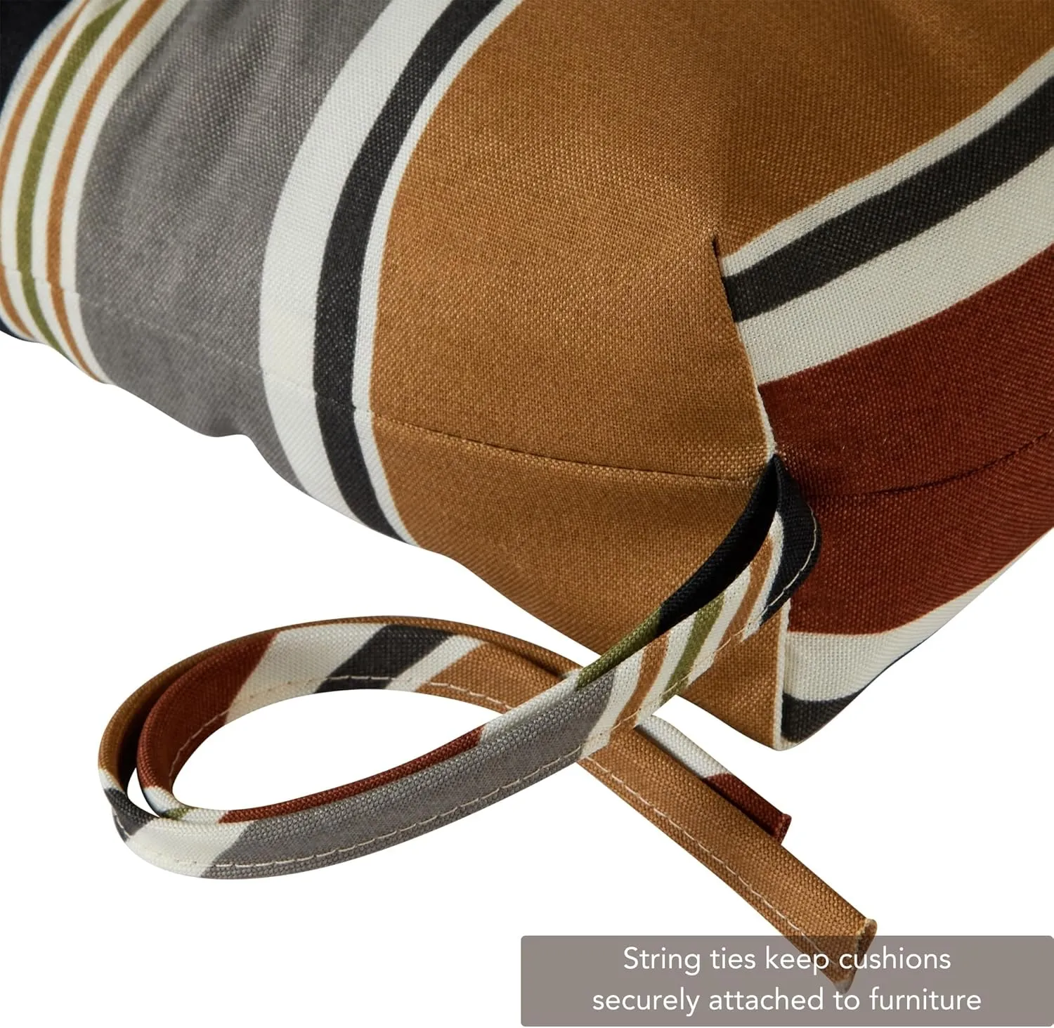 Greendale Home Fashions Outdoor 44 x 22-inch High Back Chair Cushion, Set of 2, Espresso Stripe 2 Count