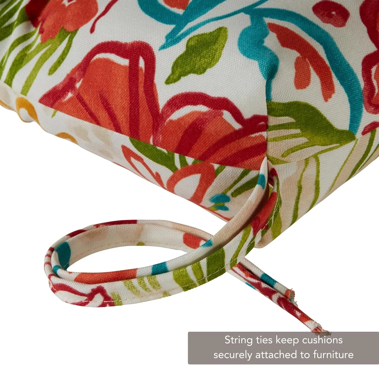 Greendale Home Fashions Outdoor 44 x 22-inch High Back Chair Cushion, Set of 2, Garden Floral 2 Count