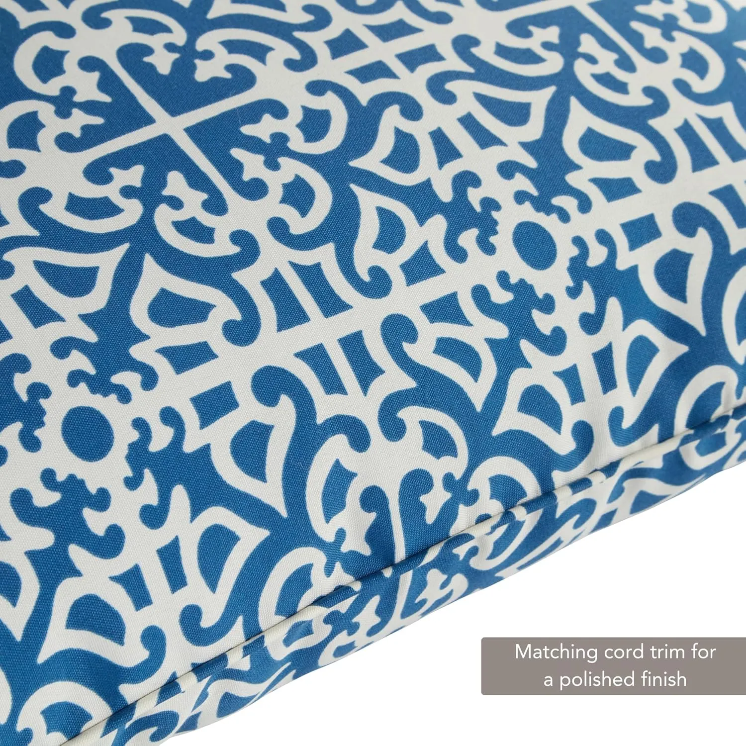 Greendale Home Fashions Outdoor Deep Seat Cushion, 2-Piece Set, Azure