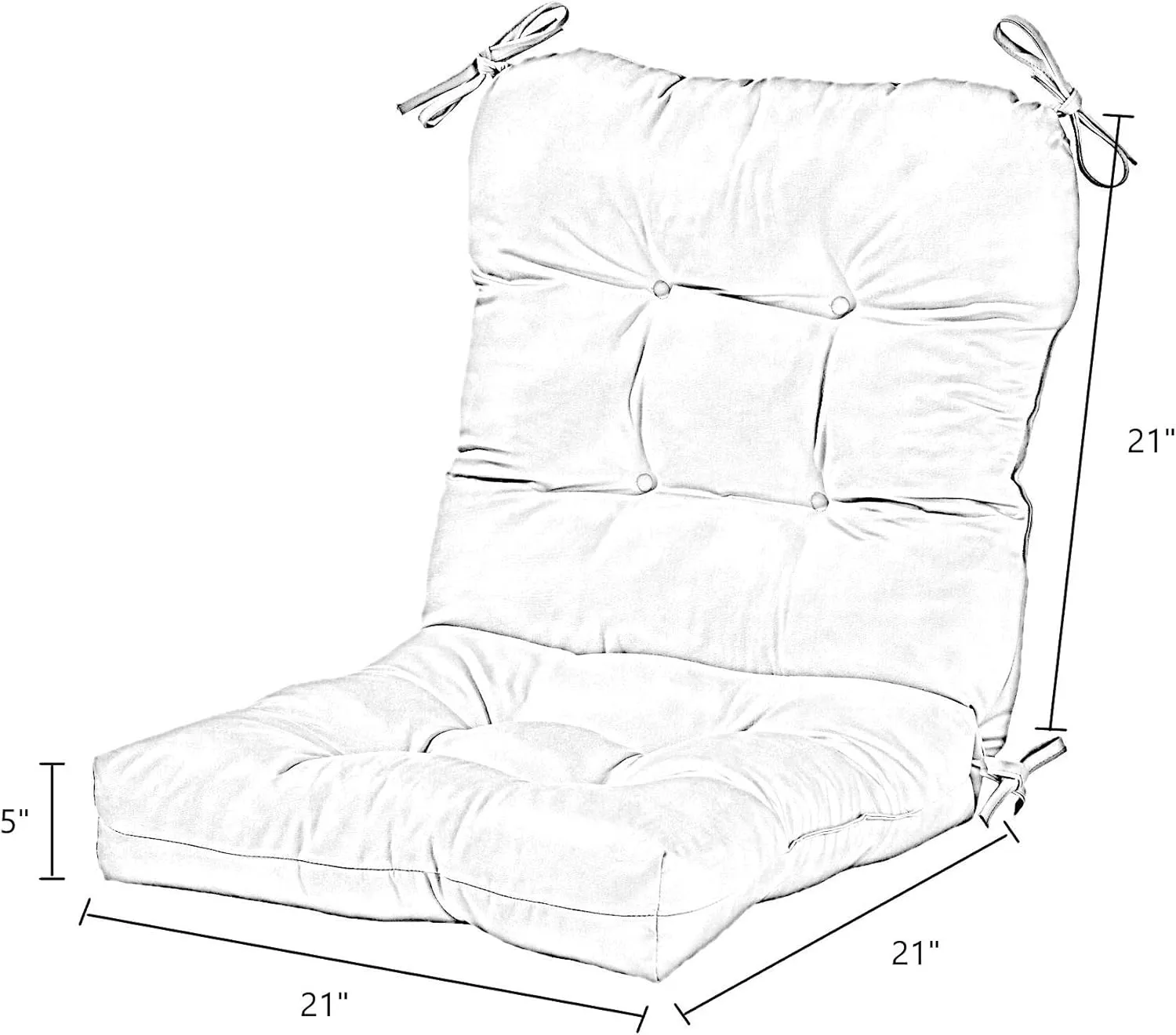 Greendale Home Fashions Outdoor Seat/Back Chair Cushion, 1 Count (Pack of 1), Avocado
