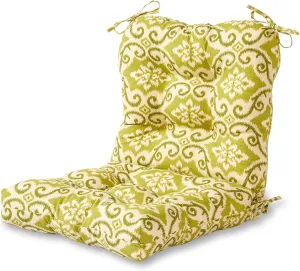 Greendale Home Fashions Outdoor Seat/Back Chair Cushion, 1 Count (Pack of 1), Avocado