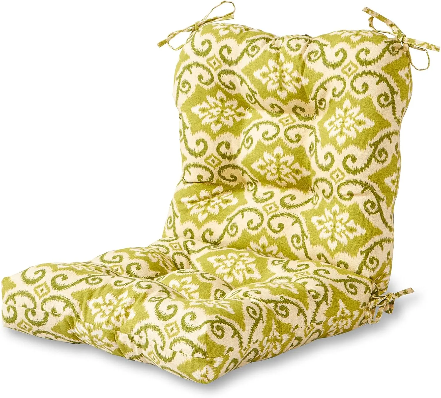 Greendale Home Fashions Outdoor Seat/Back Chair Cushion, 1 Count (Pack of 1), Avocado