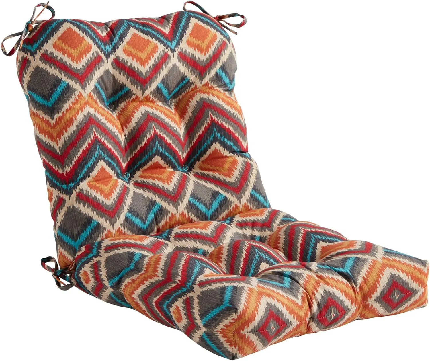 Greendale Home Fashions Outdoor Seat/Back Chair Cushion, 1 Count (Pack of 1), Aztec