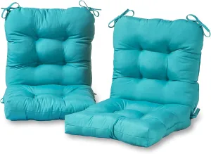 Greendale Home Fashions Outdoor Seat/Back Chair Cushion, 2 Count (Pack of 1), Arctic