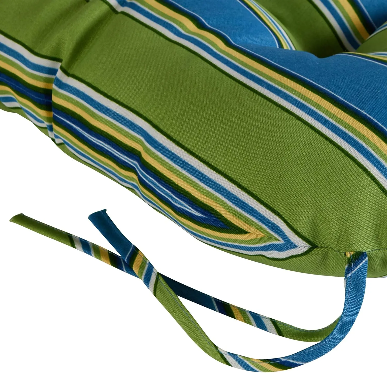Greendale Home Fashions Outdoor Seat/Back Chair Cushion, 2 Count (Pack of 1), Belize Stripe