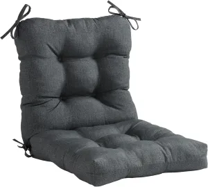 Greendale Home Fashions Outdoor Seat/Back Chair Cushion, Set of 1, Graphite