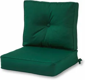 Greendale Home Fashions Outdoor Sunbrella Premium Deep Seat Cushion, 2 Piece Set, Canvas Forest