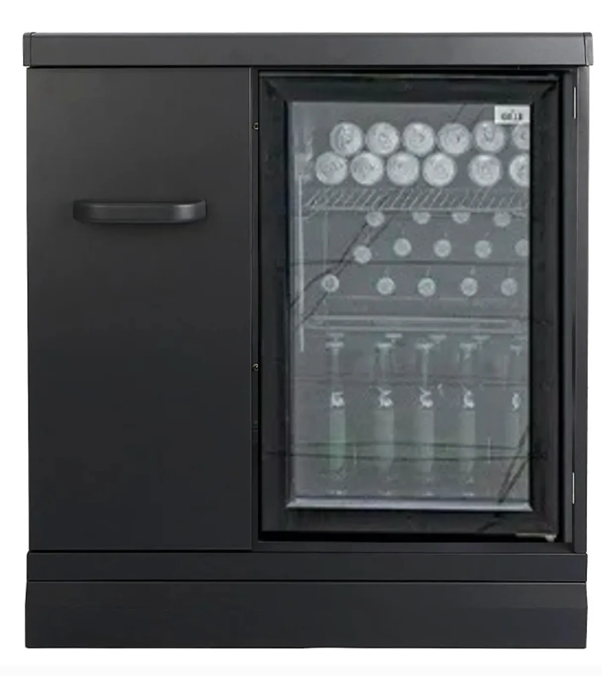 GRLLR Outdoor Kitchen 5 Burner BBQ, Fridge and kamado