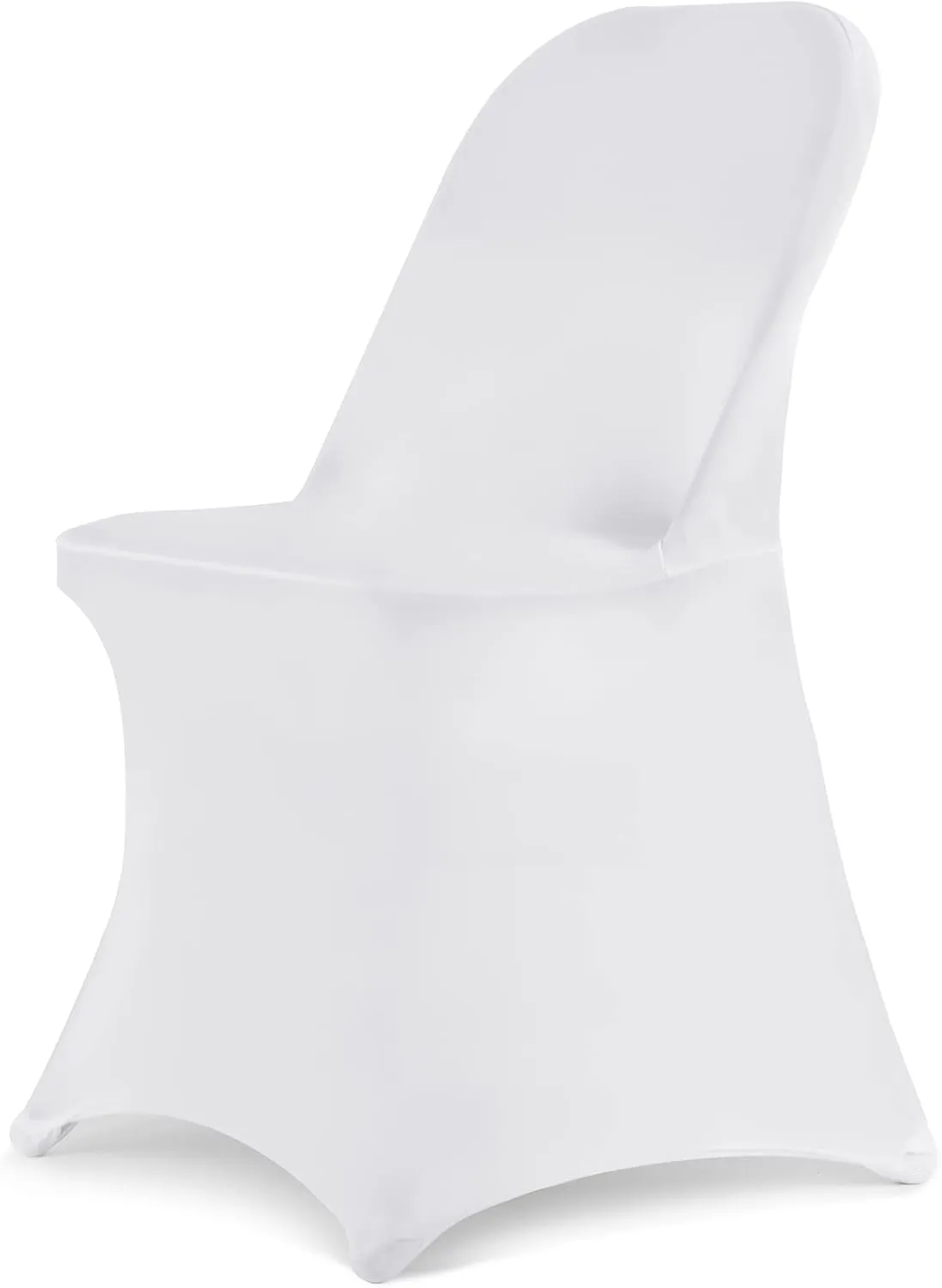 HAINARverS Folding Chair Covers for Wedding, 10pcs Stretch Spandex Washable Fabric Chair Cover, Decoration Chair Cover for Wedding, Party, Banquet, Birthday, Conference, Event(White, 10 PCS)