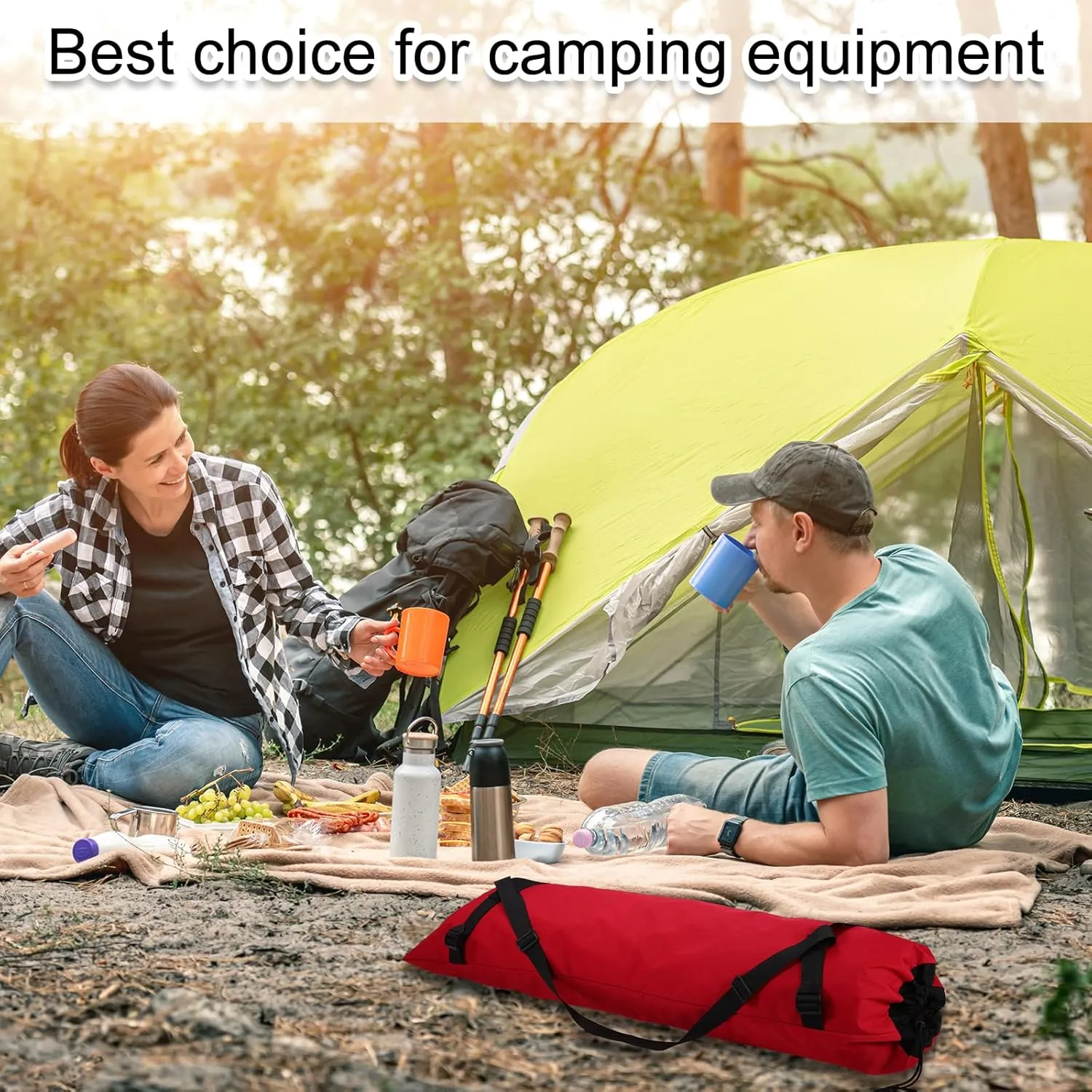 HARFINGTON Camping Chair Replacement Bag 48" Folding Chair Carry Bag Oxford Cloth Storage Tent Bag with Shoulder Strap for Travel Outdoor Camping Sports, Rose Red