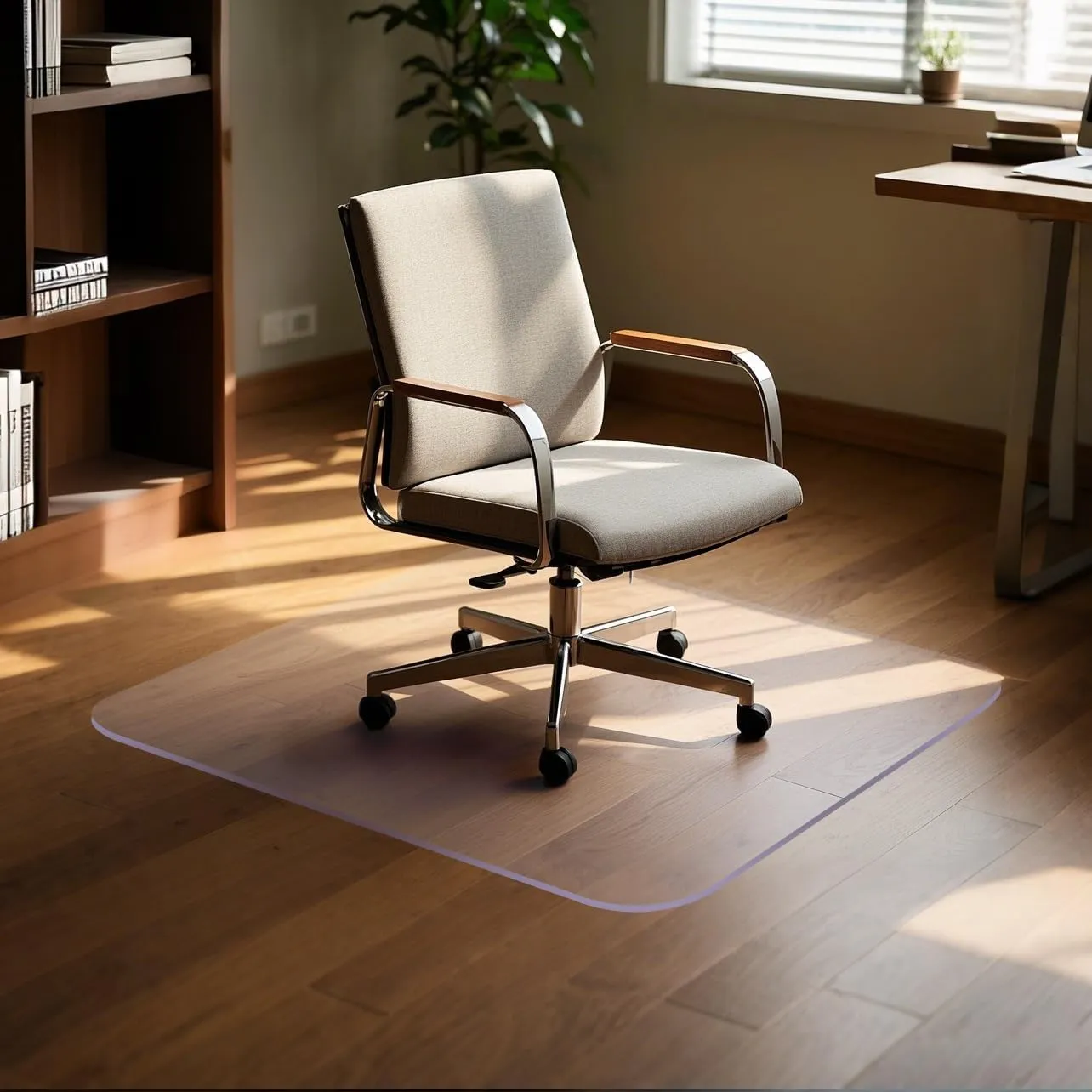Heavy-Duty Clear Chair Mat for Hardwood Floors